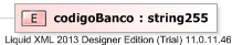 XSD Diagram of codigoBanco