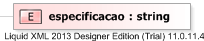 XSD Diagram of especificacao