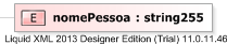 XSD Diagram of nomePessoa