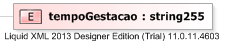 XSD Diagram of tempoGestacao