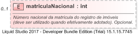 XSD Diagram of matriculaNacional