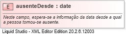 XSD Diagram of ausenteDesde