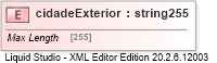 XSD Diagram of cidadeExterior