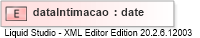 XSD Diagram of dataIntimacao