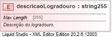 XSD Diagram of descricaoLogradouro