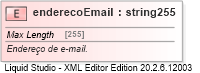 XSD Diagram of enderecoEmail