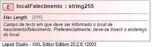 XSD Diagram of localFalecimento