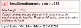 XSD Diagram of localSepultamento