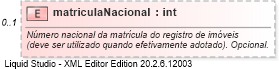 XSD Diagram of matriculaNacional