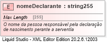 XSD Diagram of nomeDeclarante