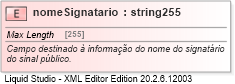 XSD Diagram of nomeSignatario