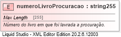 XSD Diagram of numeroLivroProcuracao