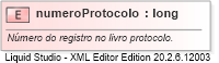 XSD Diagram of numeroProtocolo