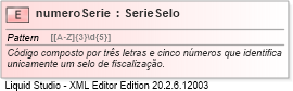 XSD Diagram of numeroSerie
