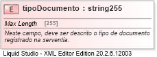 XSD Diagram of tipoDocumento