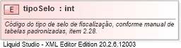 XSD Diagram of tipoSelo