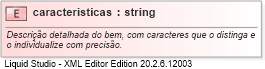XSD Diagram of caracteristicas