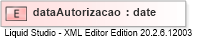 XSD Diagram of dataAutorizacao