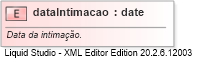 XSD Diagram of dataIntimacao