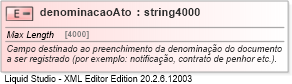 XSD Diagram of denominacaoAto