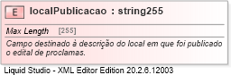 XSD Diagram of localPublicacao