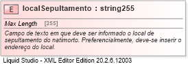 XSD Diagram of localSepultamento
