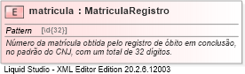 XSD Diagram of matricula