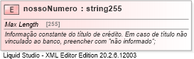 XSD Diagram of nossoNumero