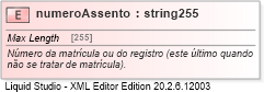 XSD Diagram of numeroAssento