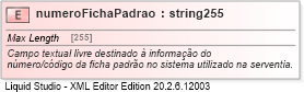 XSD Diagram of numeroFichaPadrao