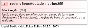 XSD Diagram of regimeBensAdotado