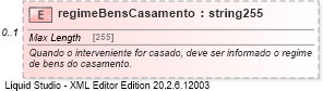 XSD Diagram of regimeBensCasamento