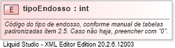XSD Diagram of tipoEndosso