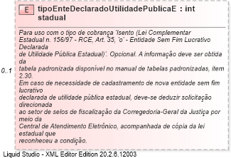 XSD Diagram of tipoEnteDeclaradoUtilidadePublicaEstadual